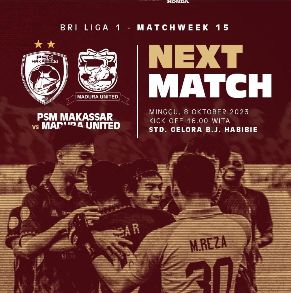 BRI Liga 1: PSM Makassar Vs Madura United Matchday 15, Jadwal, H2H, Prediksi Susunan Pemain