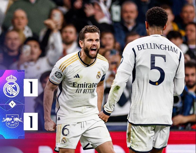 Hasil Liga Champions Real Madrid vs RB Leipzig, Los Blancos Lolos Perempat Final Skor 1-1 (Agg.2-1)