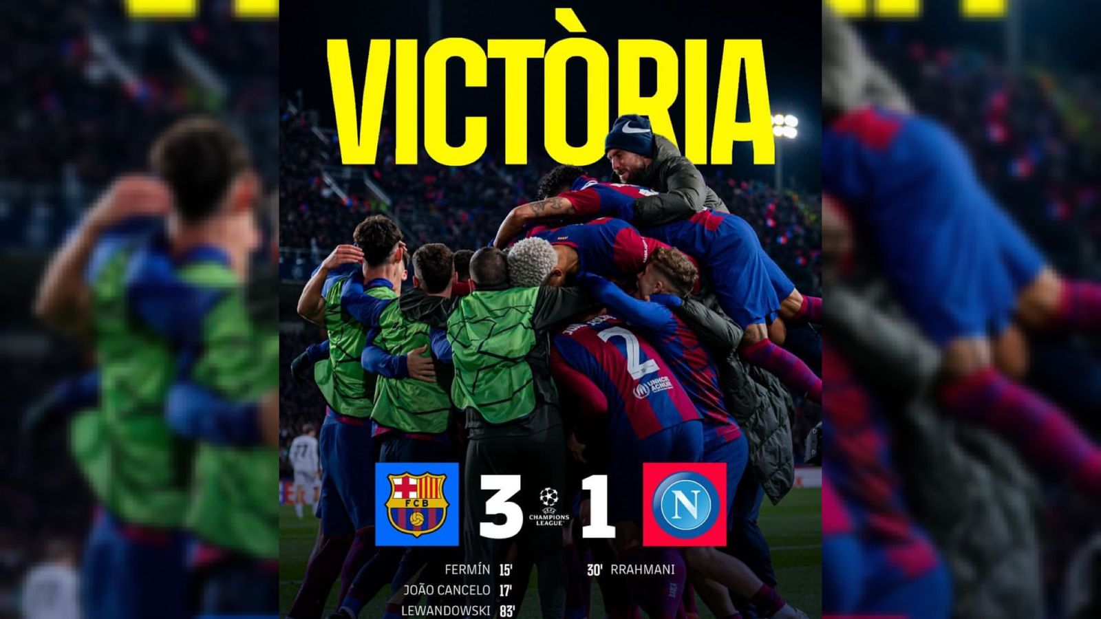 Hasil Liga Champions Barcelona vs Napoli, El Blaugrana Lolos Perempat Final Skor 3-1