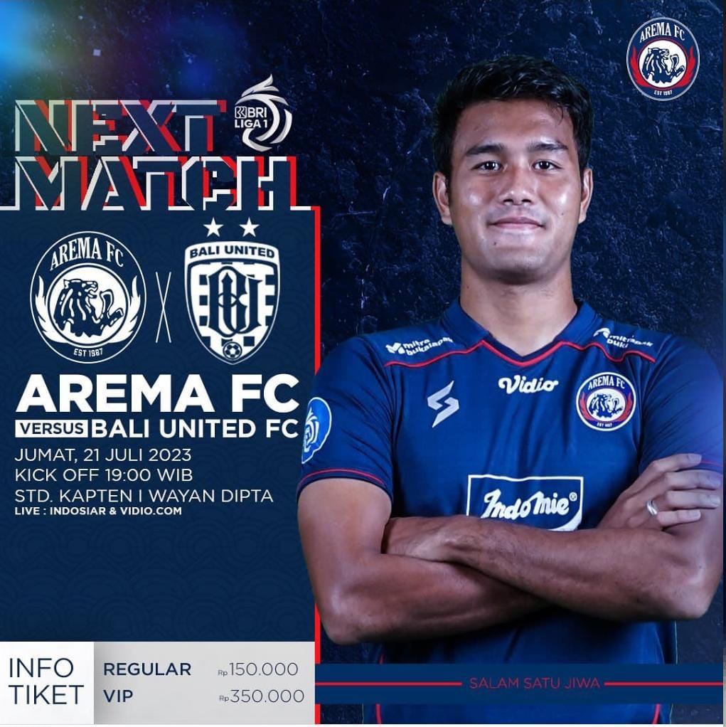 Link Nonton Arema FC Vs Bali United di Liga 1, H2H dan Susunan Pemain