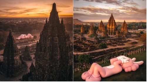 Patung KAWS Telah Mewujudnyatakan Misinya Di Candi Prambanan