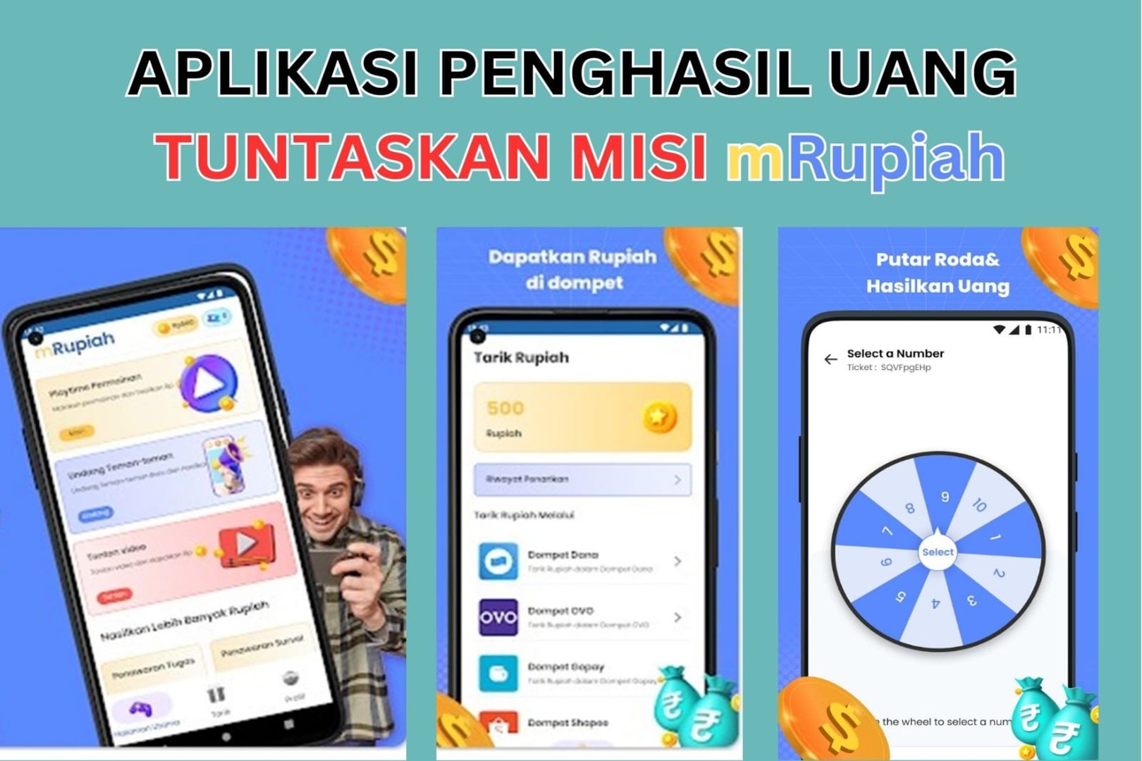 Aplikasi mRupiah Penghasil Uang : Sehari Cair 350 Ribu Saldo Dana, Terbukti Membayar !