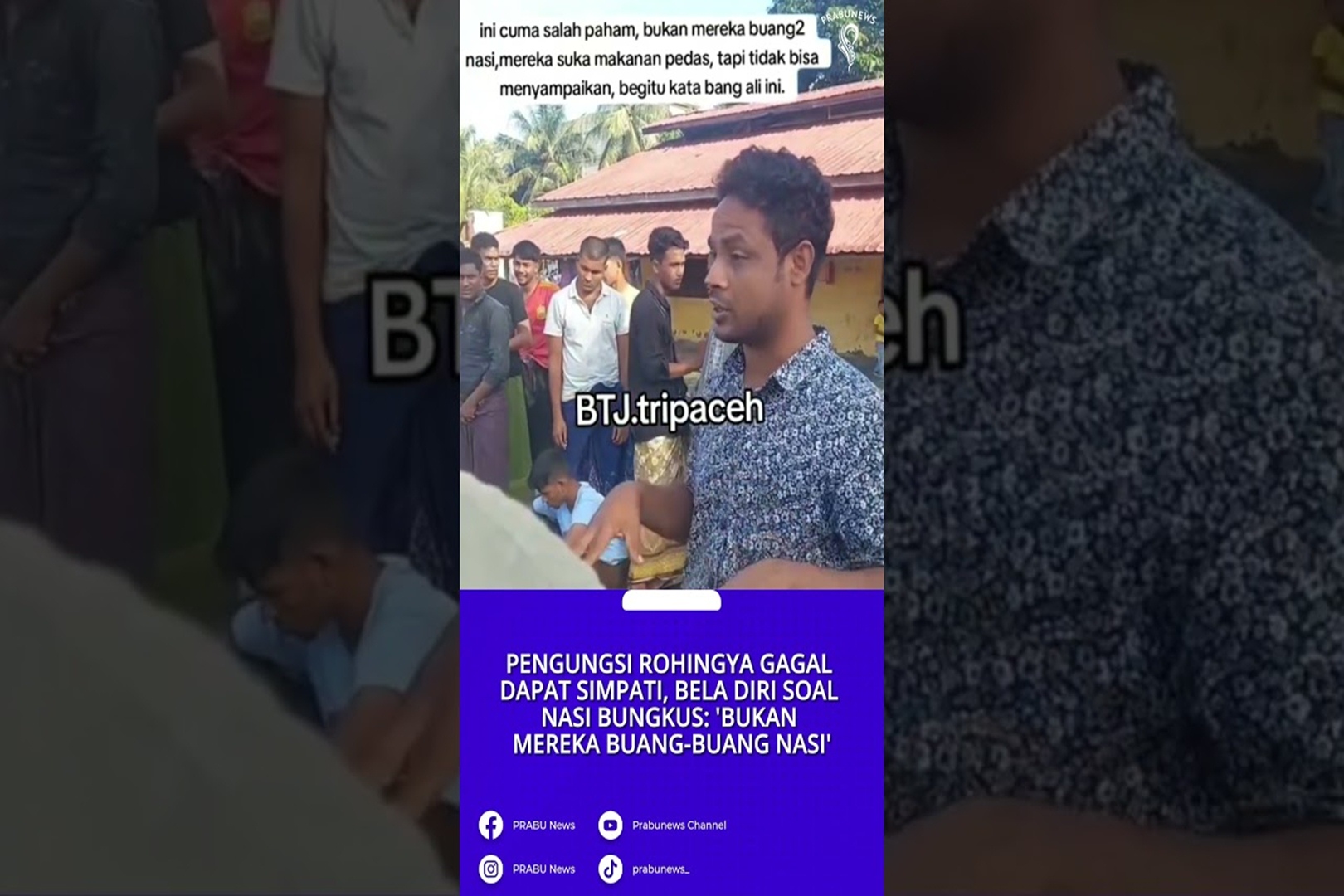 Ternyata Orang Rohingya Jago Ngeles saat Ditanya Kenapa Buang Nasi Bungkus