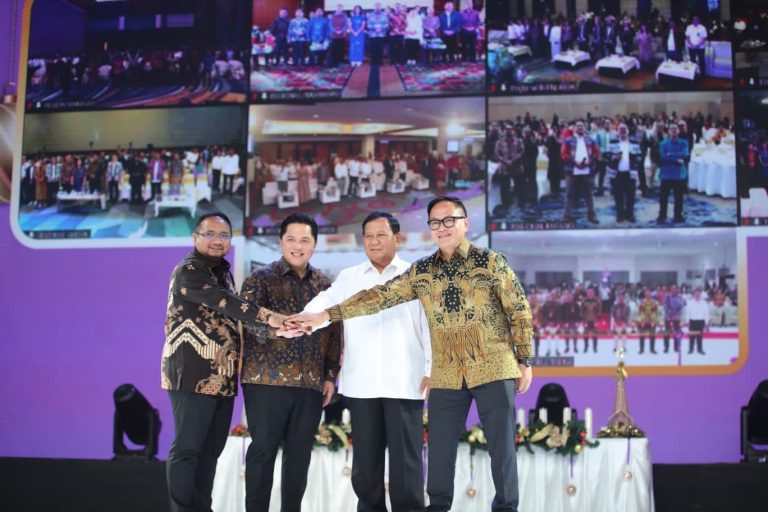 Hadiri Natal Bersama BUMN, Erick Tohir Sebut Prabowo Bagian dari Keluarga Besar