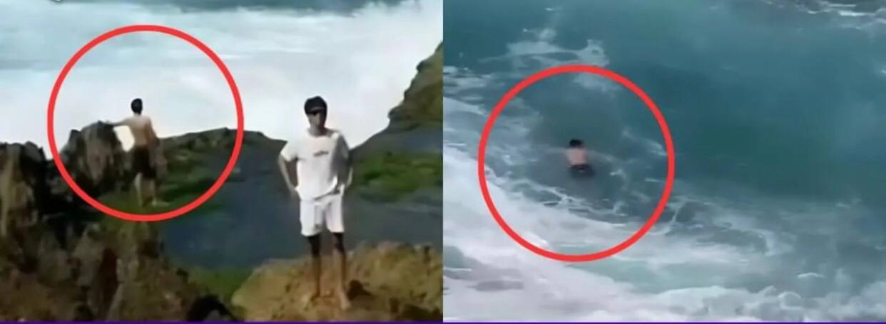 Tragis! Detik-Detik Wisatawan Asal Medan Hilang Terseret Ombak di Pantai Kedungtumpang Tulungagung 