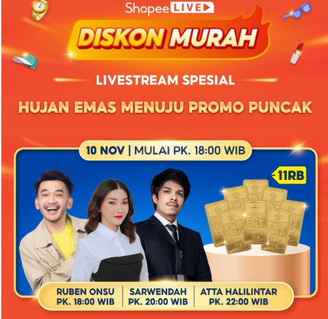 Promo Diskon dan Cashback Shopee 11.11 Hitungan Mundur Sudah Dimulai,Buruan Ambil Voucher - nya!