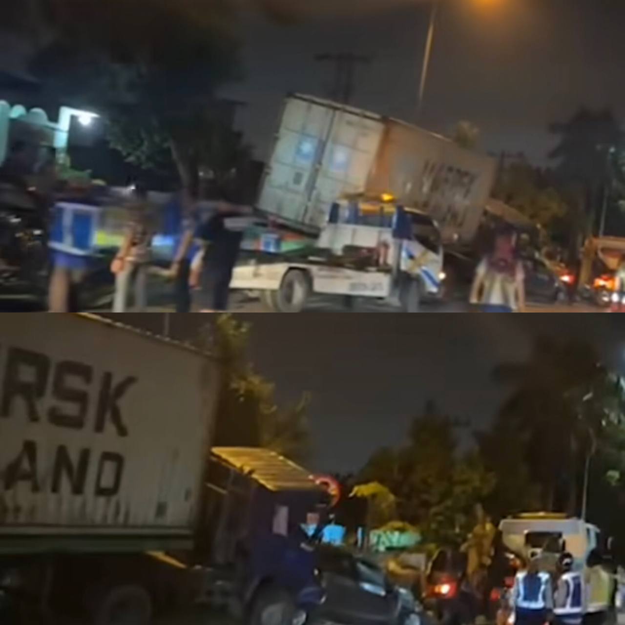 Tragis! Truk Kontainer Seruduk Sejumlah Mobil di Gerbang Tol Tanjung Mulia hingga Ringsek