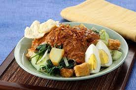 Gado-gado Komplit Sayuran Dengan Saus Kuah Kacang