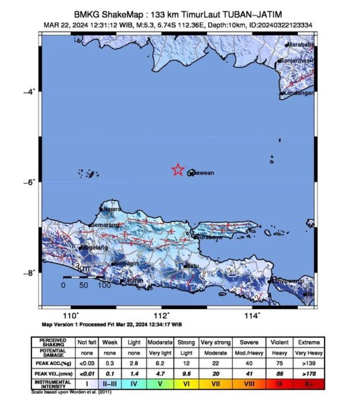 Tuban Diguncang Gempa Skala M6, 1 Getarannya Sampai ke Surabaya