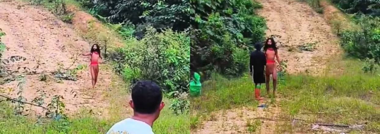 Viral! Suku Togutil Halmahera Kembali Muncul dan Temui Sejumlah Pekerja untuk Minta Makanan 