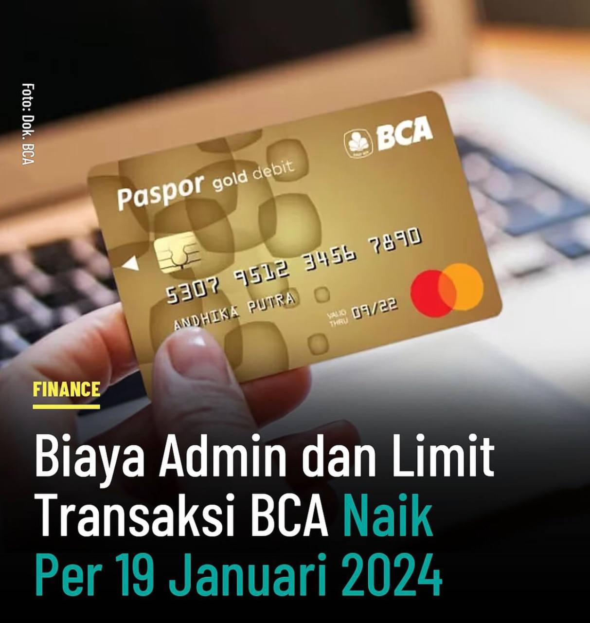 Tarif Biaya Admin BCA Akan Mulai Naik Per 19 Januari 2024, Cek Rincian Lengkapnya!