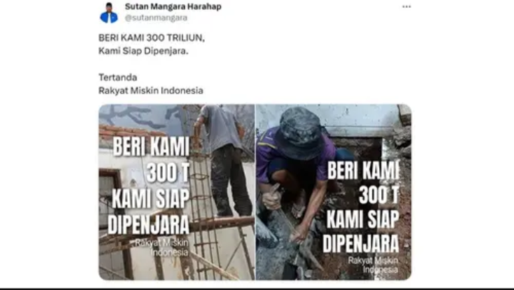 Cuitan Netizen Beri Kami 300 T Viral, Satir Kekecewaan Masyarakat pada Hukum Indonesia