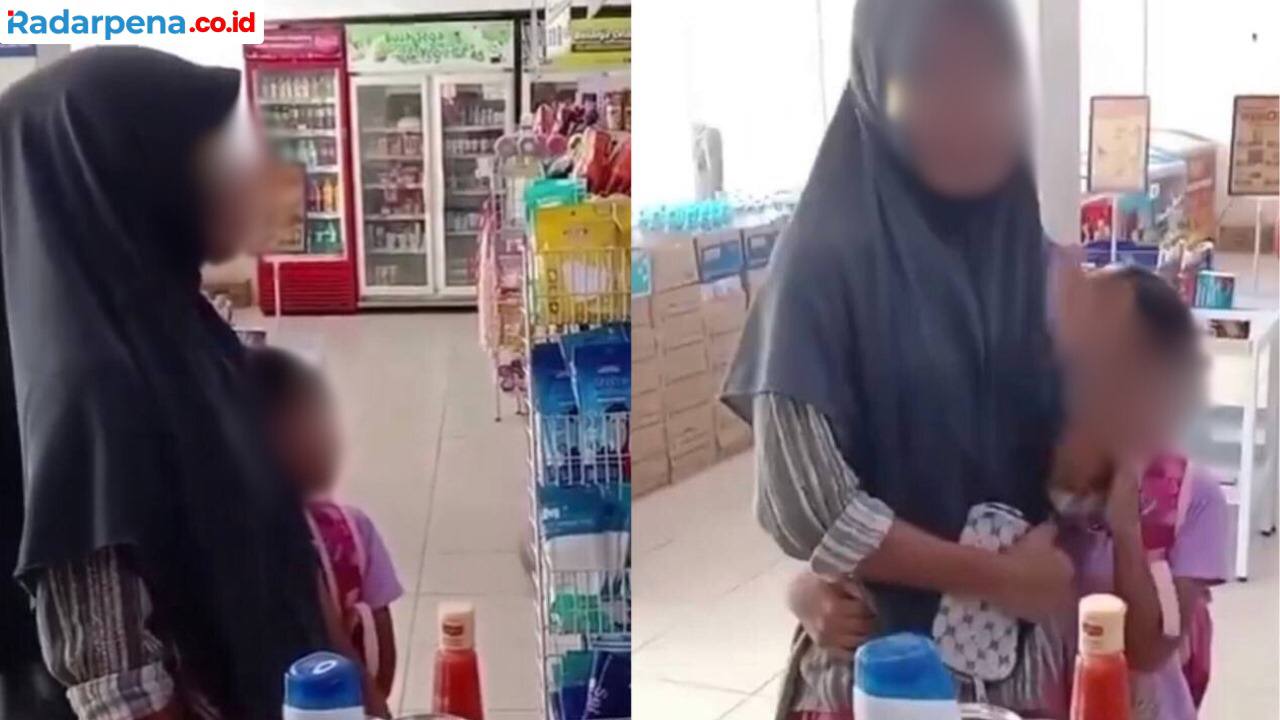 Miris! Ibu dan Anak Kepergok Kasir Curi Belanjaan di Minimarket Gunakan Tas Ransel