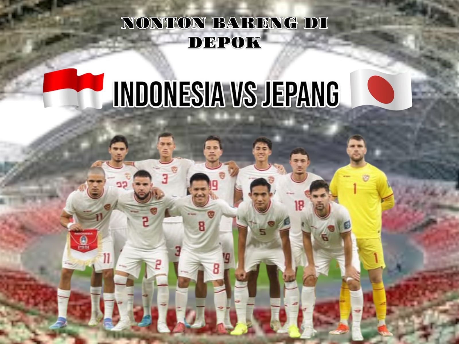 Lokasi Nobar Timnas Indonesia vs Jepang 15 November 2024 di Depok, Buruan Booking Tempat 