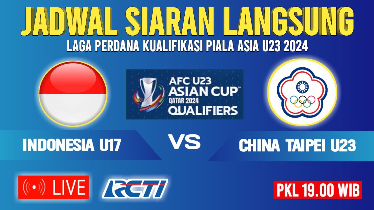 Indonesia Vs Chinese Taipe di Kualifikasi Piala Asia 2023, Head To Head Serta Link Nonton