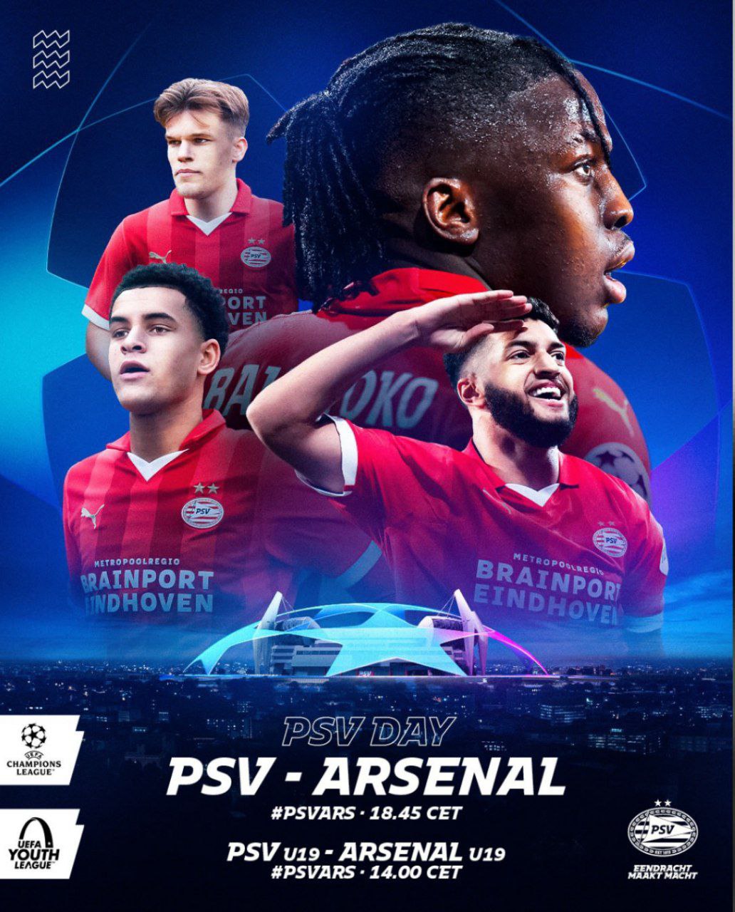 Prediksi PSV Eindhoven vs Arsenal Liga Champions Matchday 6, H2H Serta Link Nonton