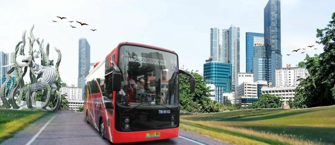 BTS Bus Listrik DAMRI Resmi Beroperasi di Surabaya, Segini Tarifnya