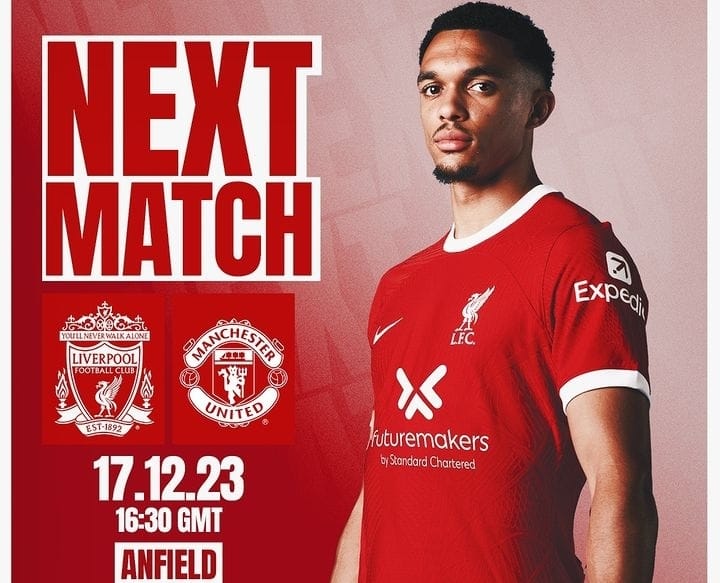 Big Match Liverpool vs Manchester United Liga Inggris 2023-24 Matchday 17, H2H Serta Link Nonton