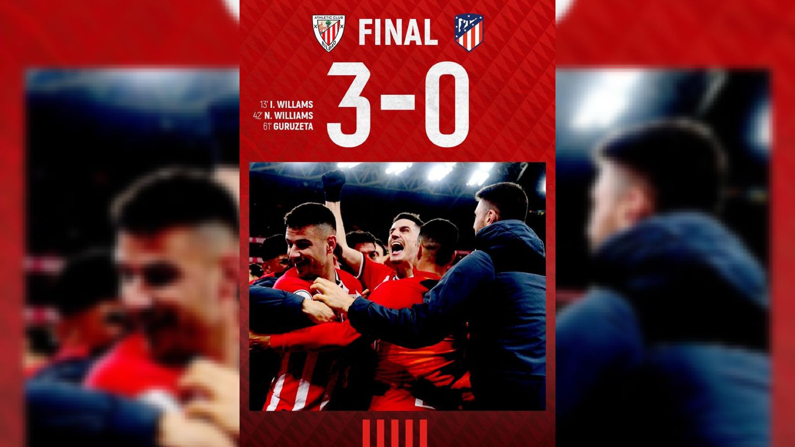 Hasil Copa del Rey: Athletic Bilbao Lolos Final Usai Singkirkan Atletico Madrid 3-0