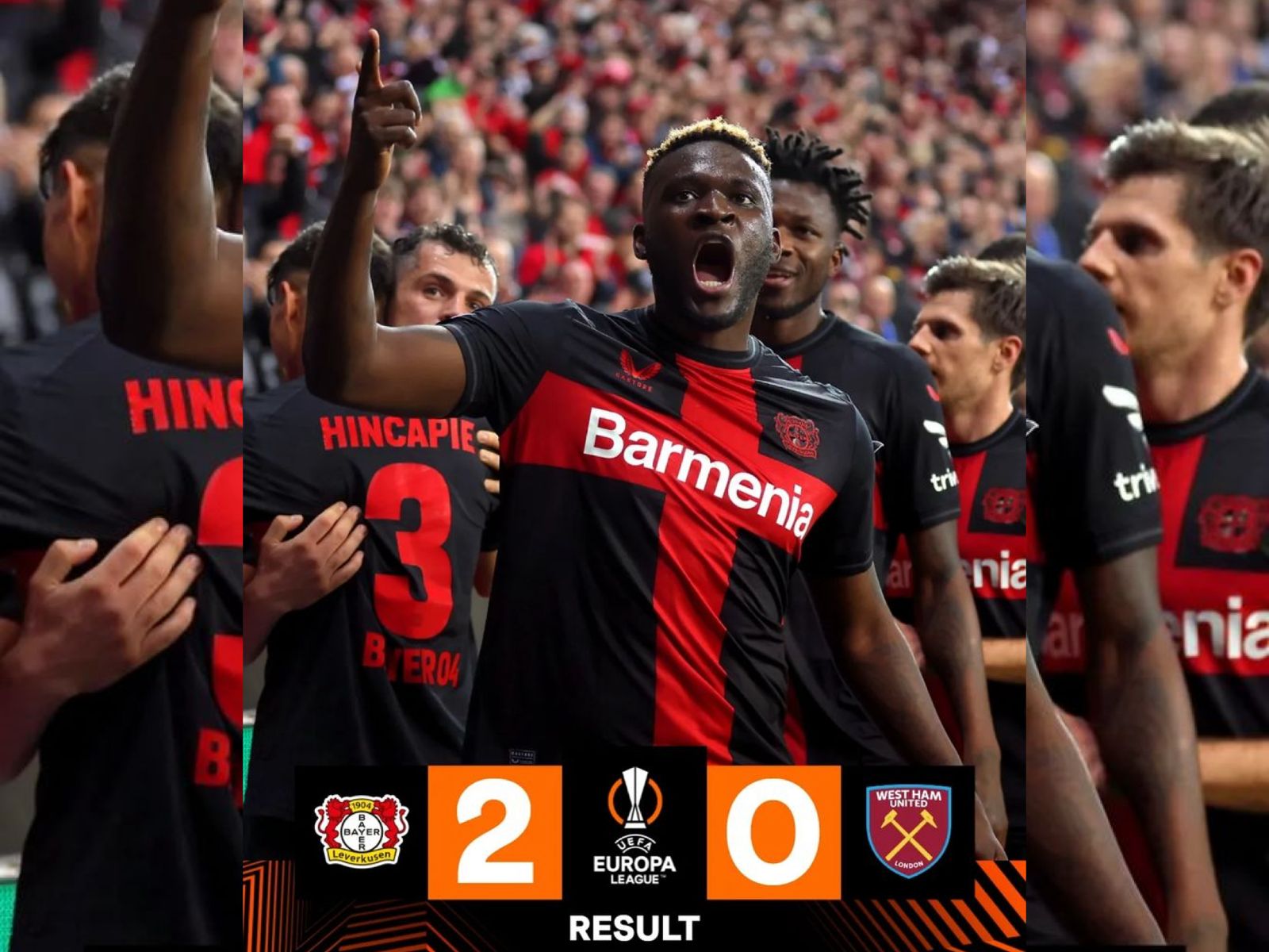 Hasil Perempat Final Liga Europa Bayer Leverkusen vs West Ham, Die Werkself Menang 2-0 