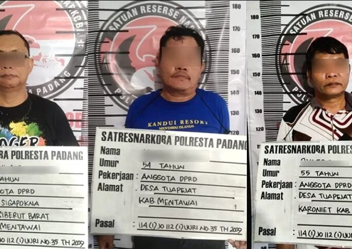 Belum Genap Sebulan Dilantik, 3 Member DPRD Mentawai Tertangkap Nyabu