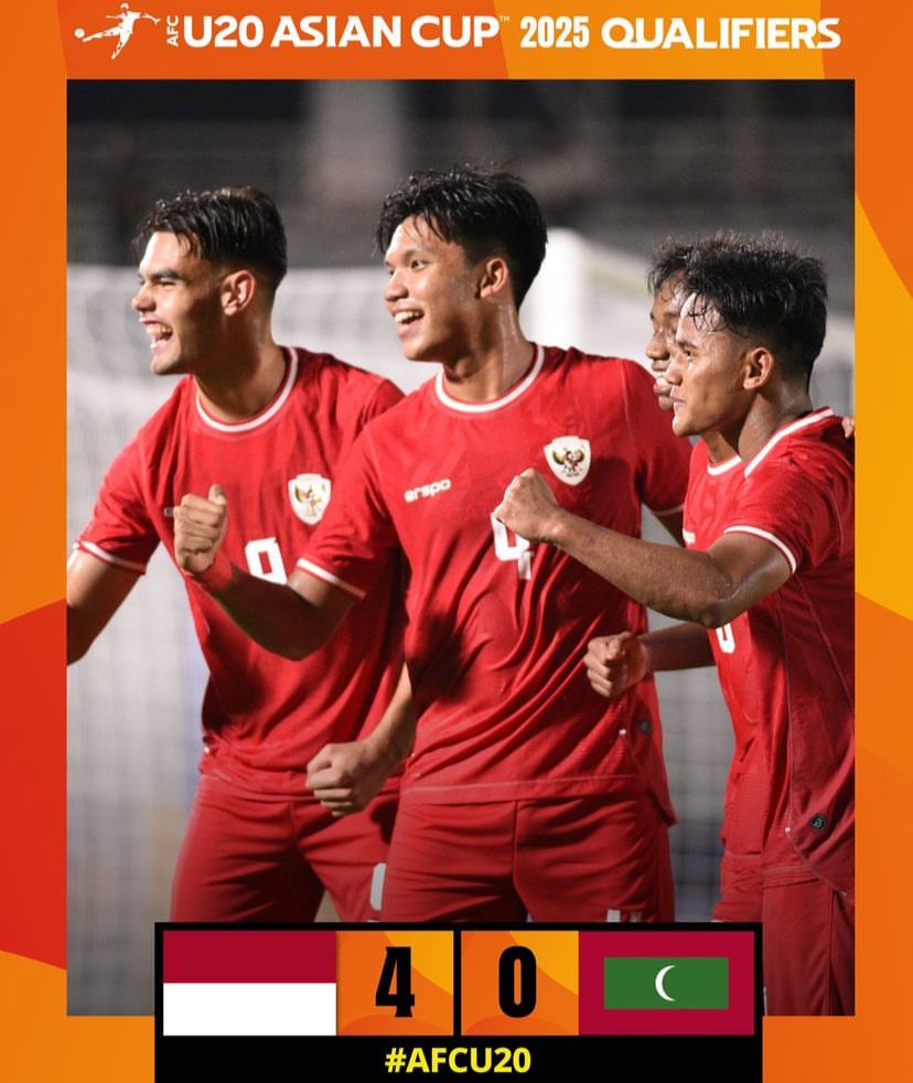 Hasil Timnas Indonesia U20 vs Maladewa, Garuda Nusantara Pesta Gol 4-0