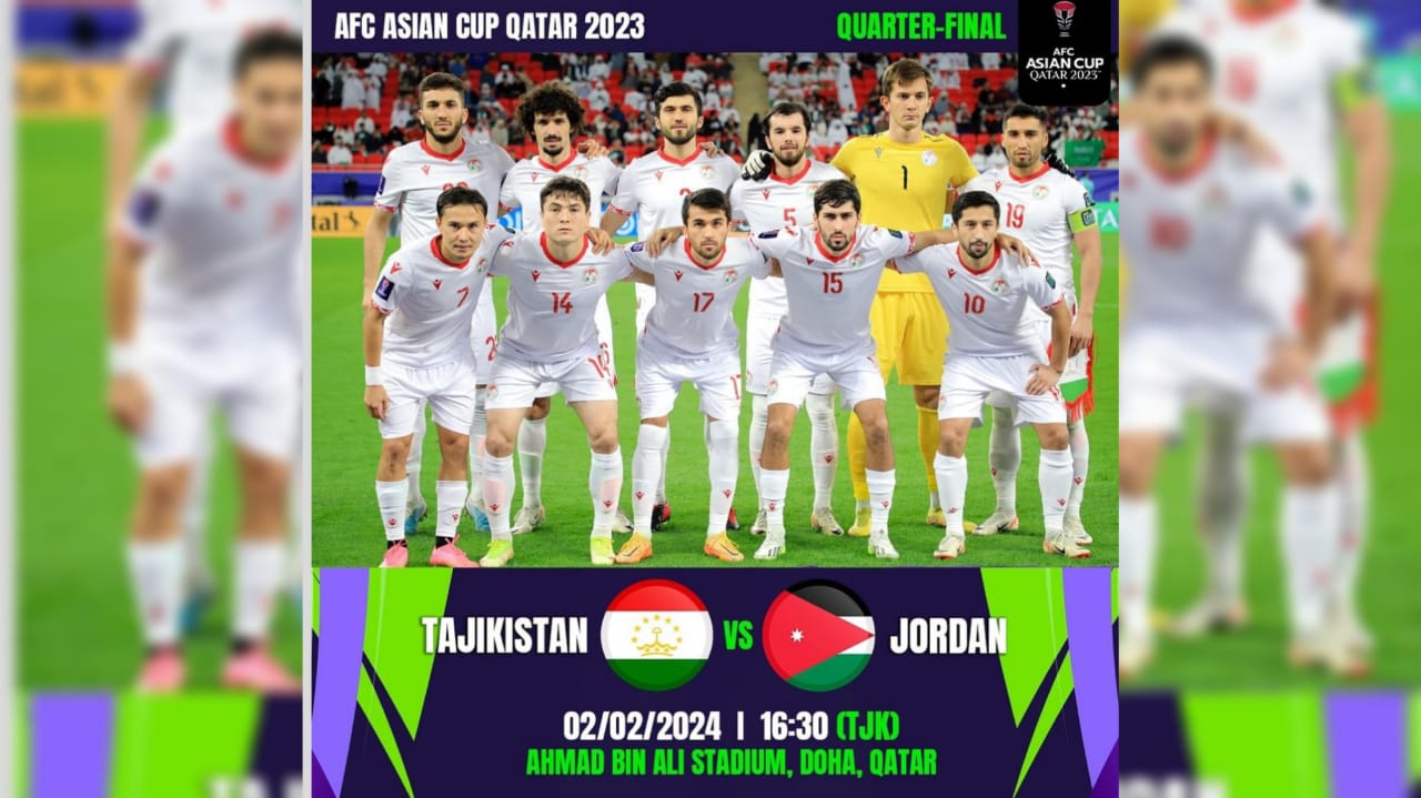 Piala Asia 2023: Tajikistan vs Yordania Perempat Final 2 Febuari 2024, Prediksi Serta Link Nonton