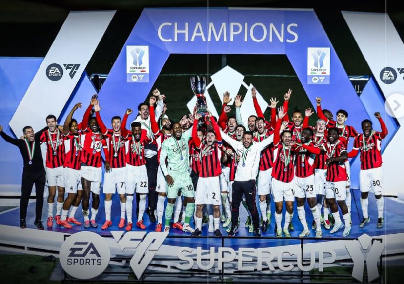 Hasil Final Piala Super Italia Inter vs AC Milan: Rossoneri Raih Juara Menang Dramatis 3-2