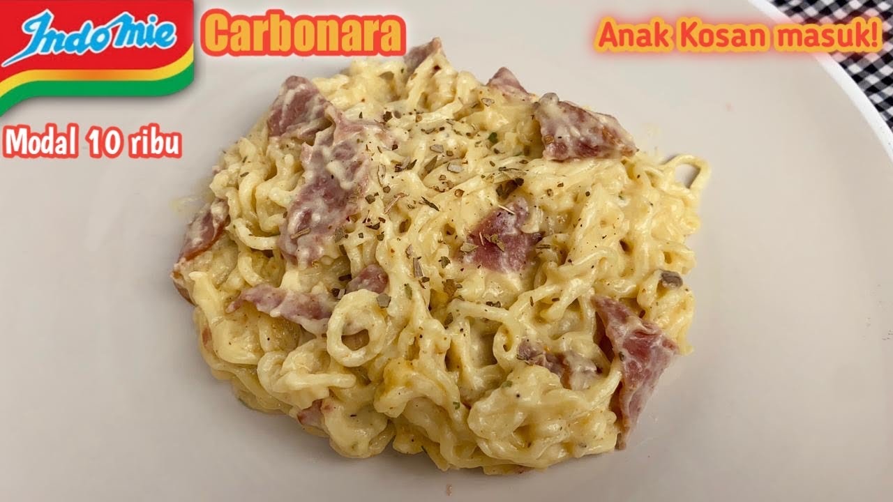 Resep Hari Ini, Indomie Carbonara Pasta ala Anak Kost yang Murah dan Enak