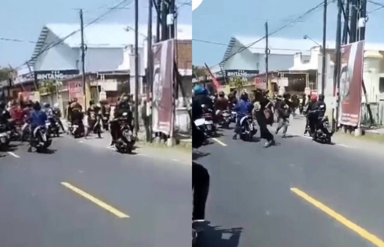 Anarkis! Rombongan Pesilat di Kediri Keroyok Warga dan Buat Gaduh hingga Dibubarkan Polisi