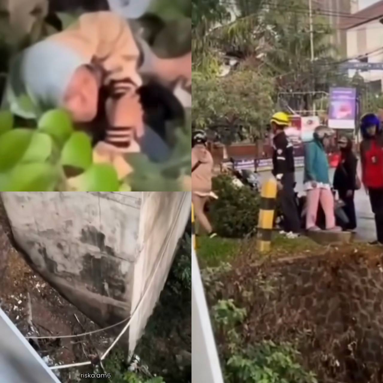 Viral, Detik-detik Menegangkan Seorang Pemotor Wanita Terperosok ke Bawah Jembatan Suhat di Malang