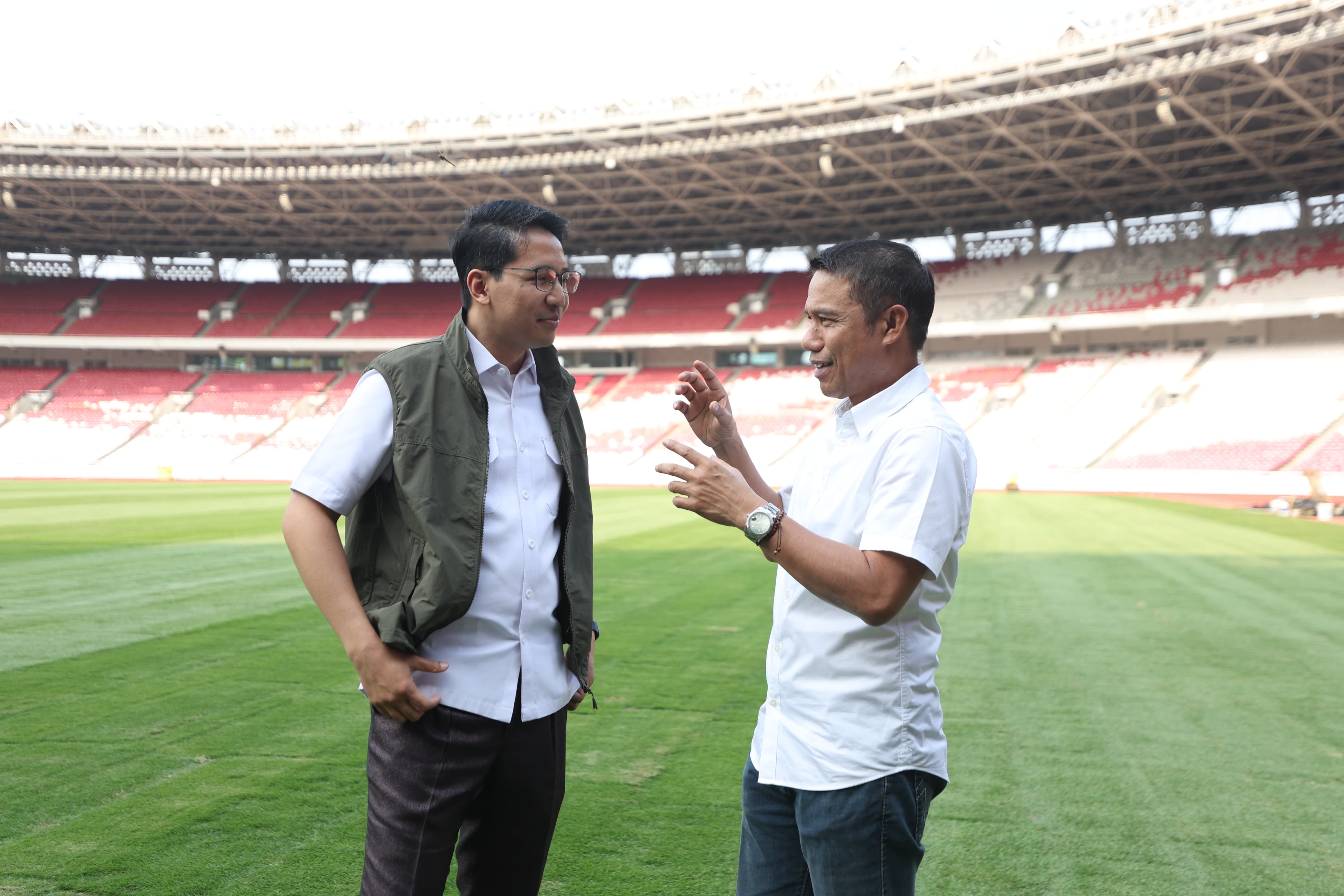 Sudah Masuk Tahap Maturasi, PSSI Apresiasi Kinerja dalam Proses Pekerjaan Revitalisasi Lapangan SUGBK