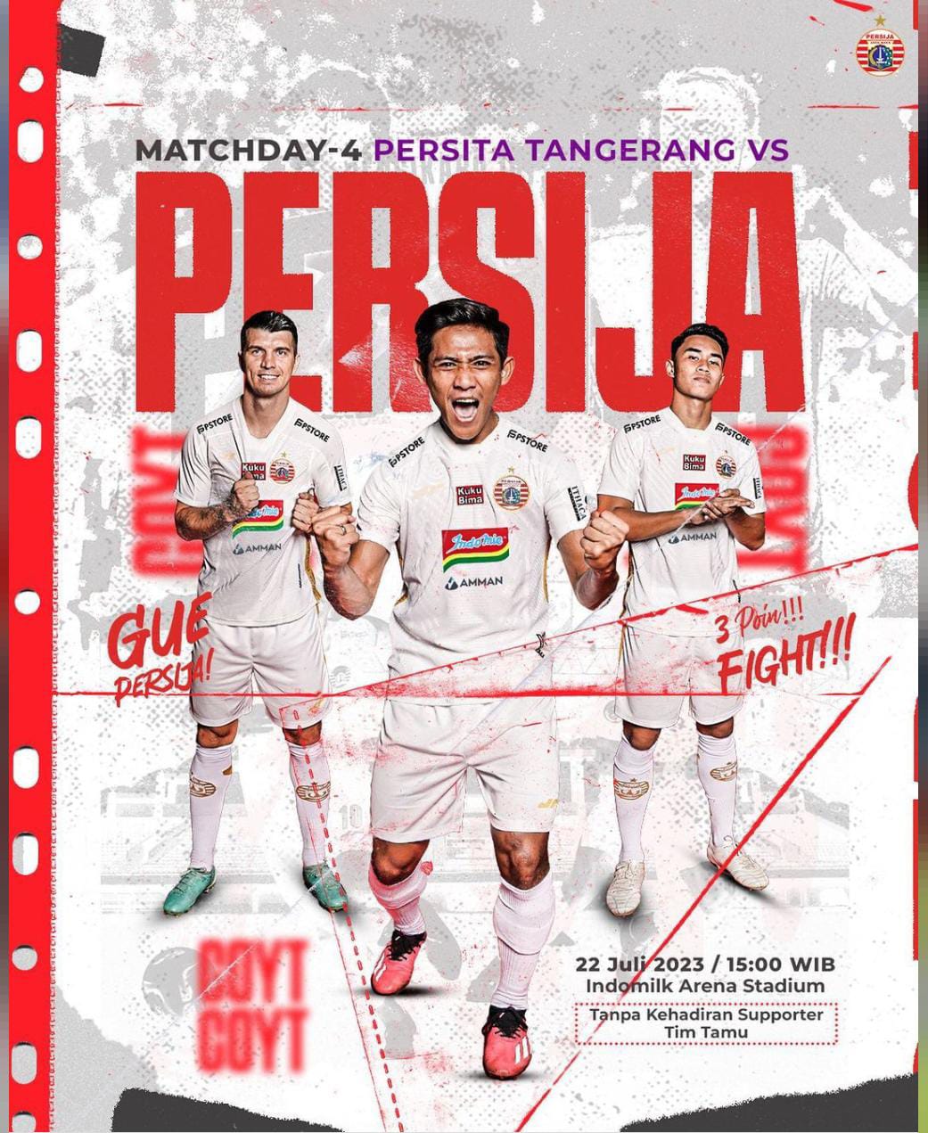 Prediksi Persita Tangerang Vs Persija Jakarta BRI Liga 1, H2H dan Susunan Pemain
