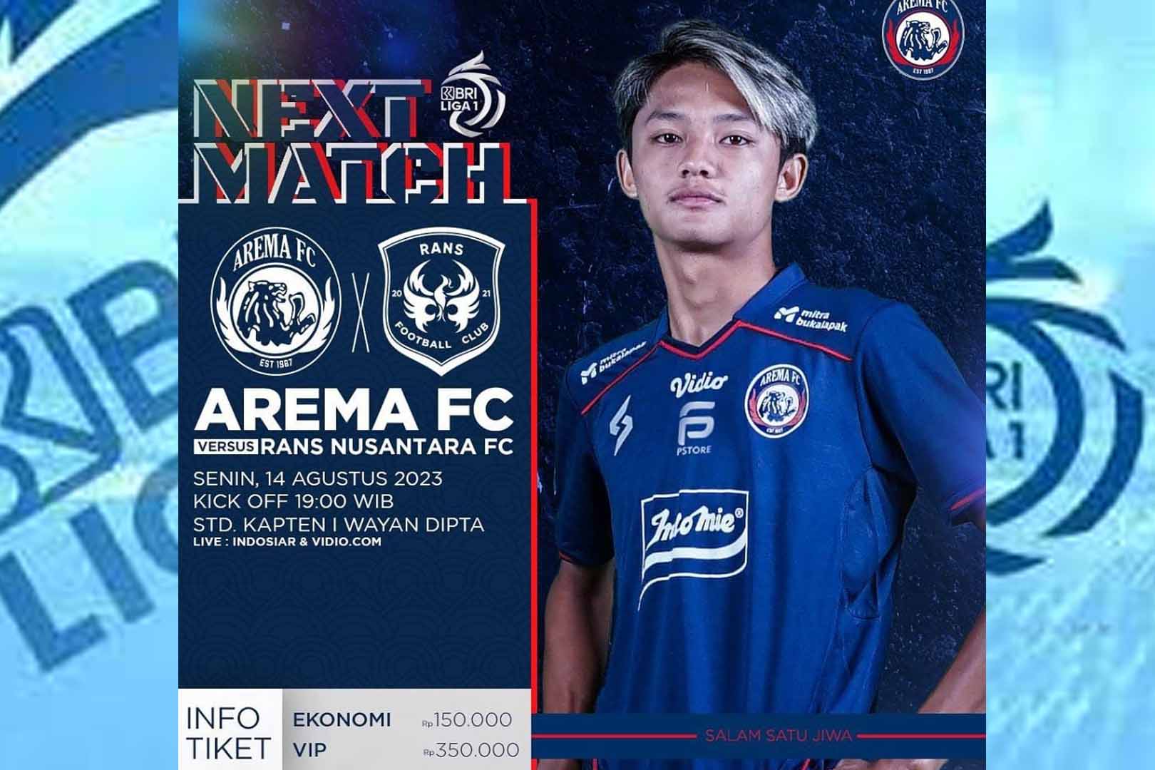 BRI Liga 1: Arema FC Vs Rans Nusantara, Head To Head dan Prediksi Susunan Pemain