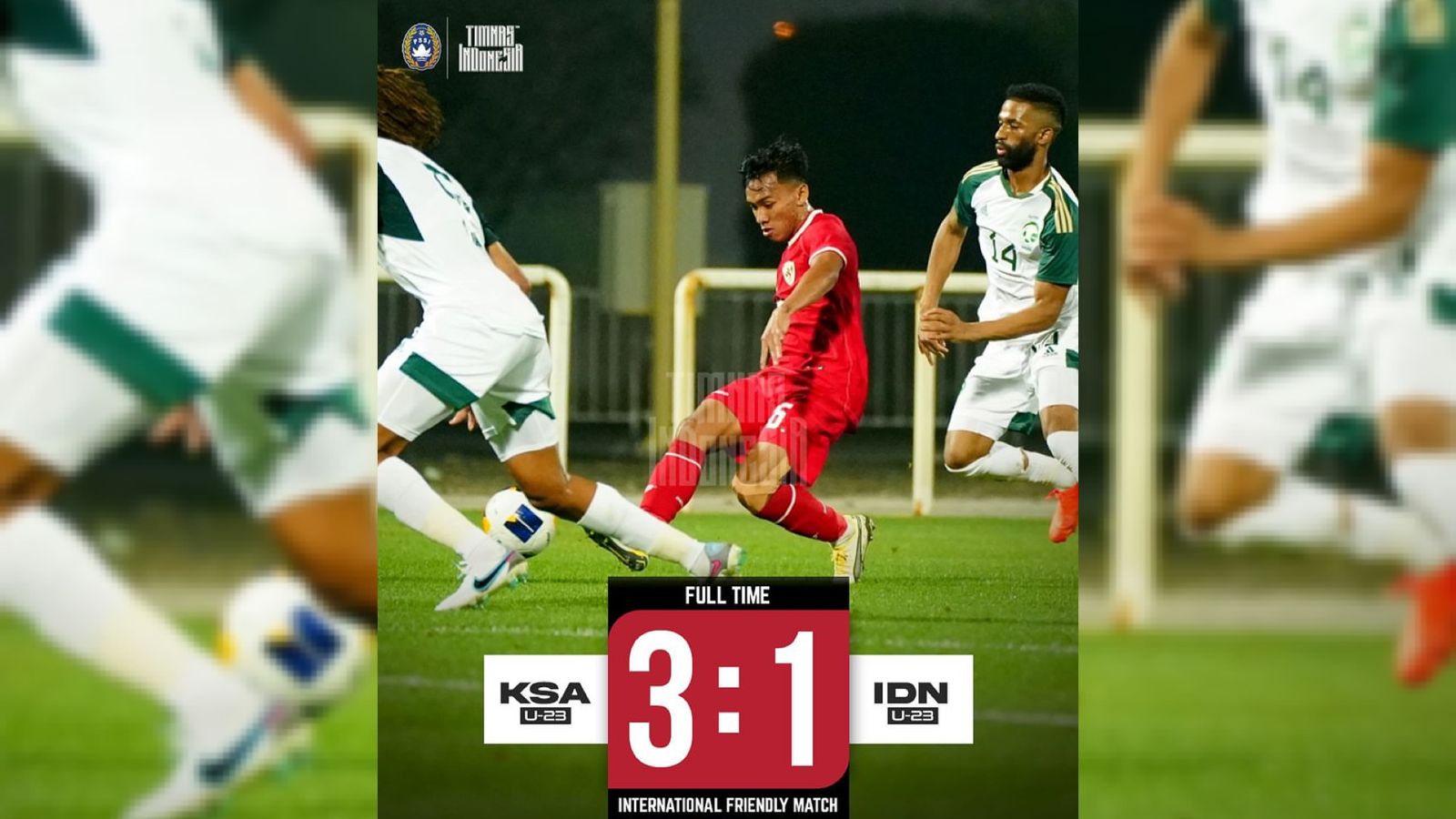 Hasil Laga Uji Coba Timnas Indonesia U23 vs Arab Saudi, Skuad Garuda Takluk 1-3 