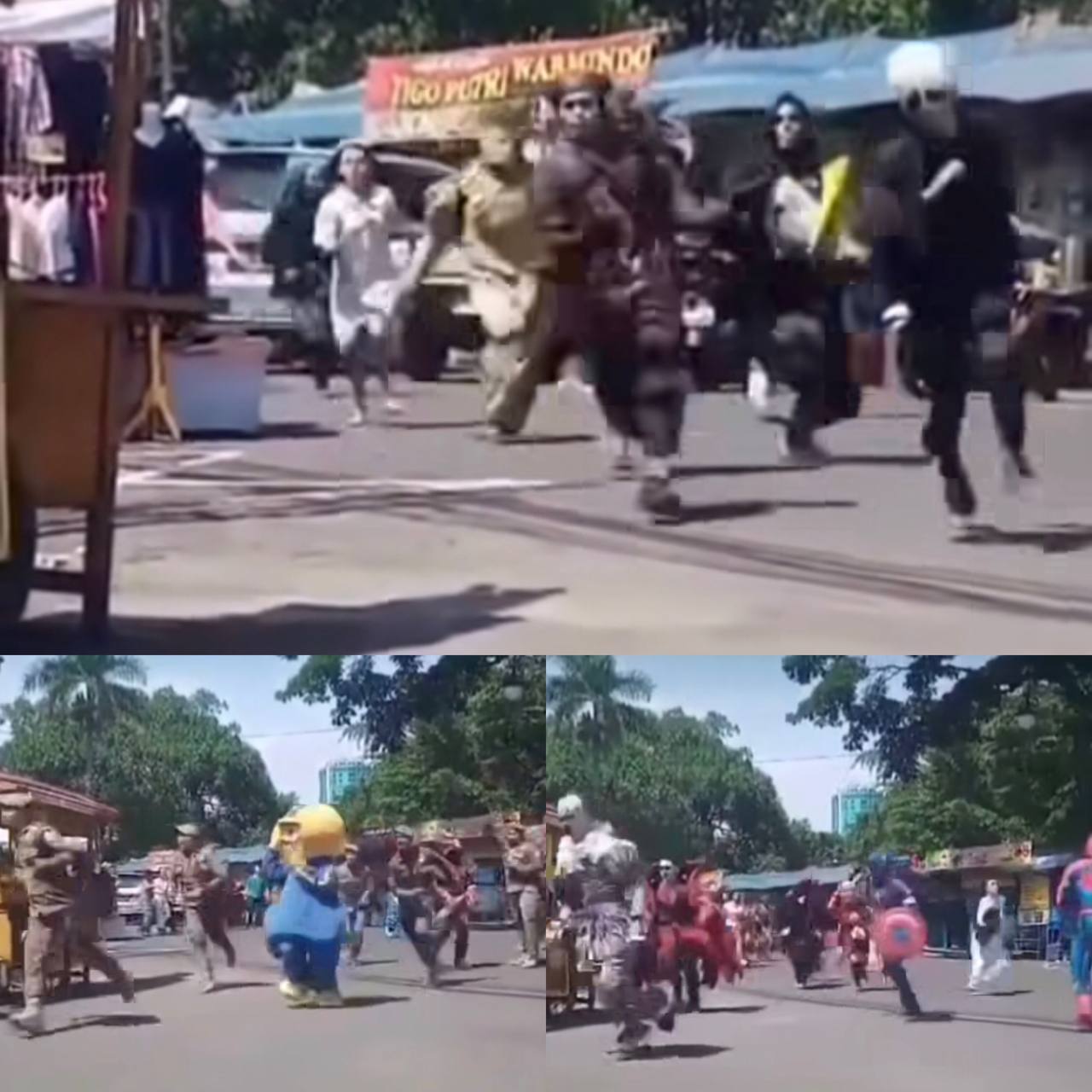 Viral! Cosplayer Super Hero Dunia yang Berlarian Dikejar Satpol PP Ternyata Sedang Syuting Film