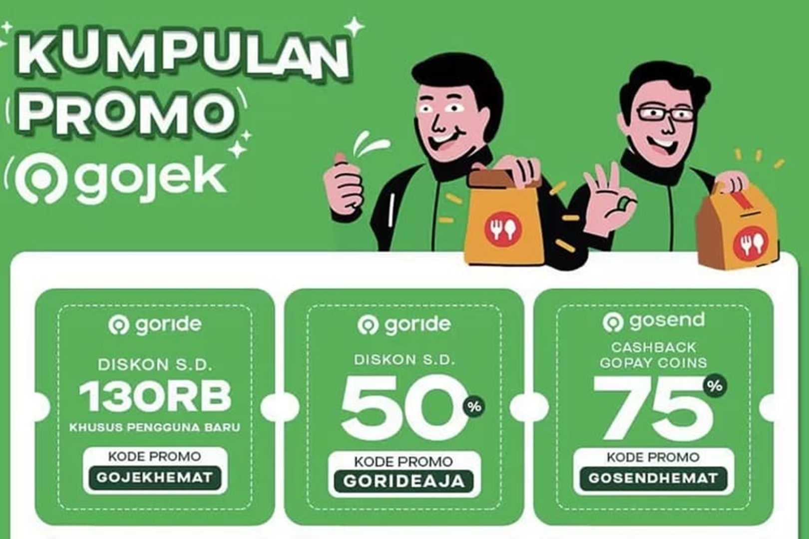 Kode Promo Gojek Hari Ini Sabtu 26 Agustus 2023, Diskon GoRide GoCar Rp60 Ribu, GoFood Promo!