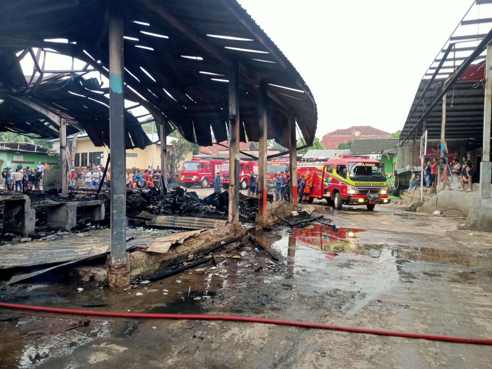 50 Kios di Pasar Induk Kemang Bogor Ludes Terbakar, Kerugian Capai 2 Miliar