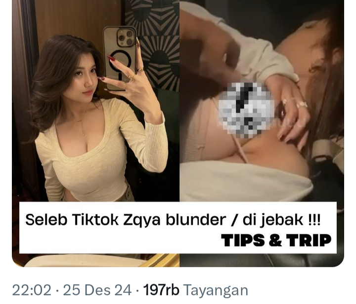 Viral X! Link Nonton dan Unduh Diduga Seleb TikTok Zqya Dijebak