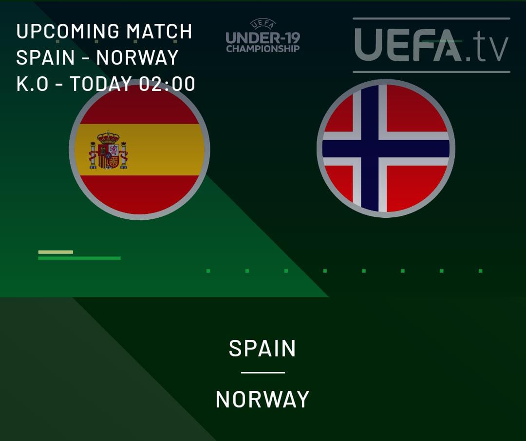 Link Nonton Spanyol Vs Norwegia Piala EURO U19, Head to Head dan Susunan Pemain