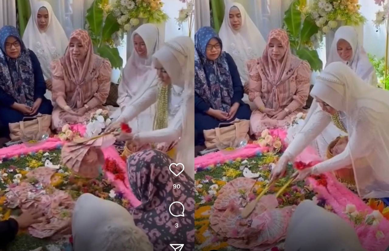 Viral! Pernikahan Adat Banjar Bikin Geleng-Geleng Kepala, Pengantin Wanita Disuruh Serok Uang Tunai Rp50 Juta
