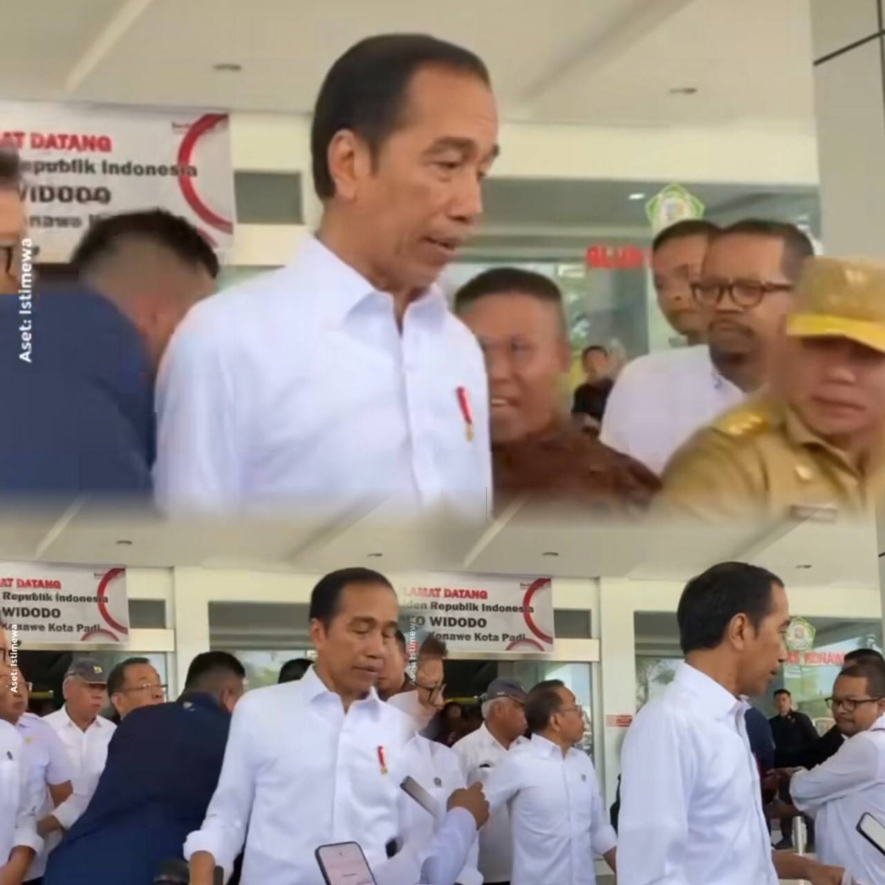 Seorang Pria Tak Dikenal Tiba-Tiba Terobos Paspampres dan Tarik Jokowi dari Belakang