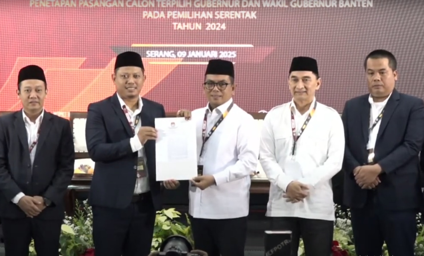 SAH, KPU Banten Tetapkan Andra Soni-Dimyati Natakusumah Gubernur dan Wakil Gubernur Banten Terpilih