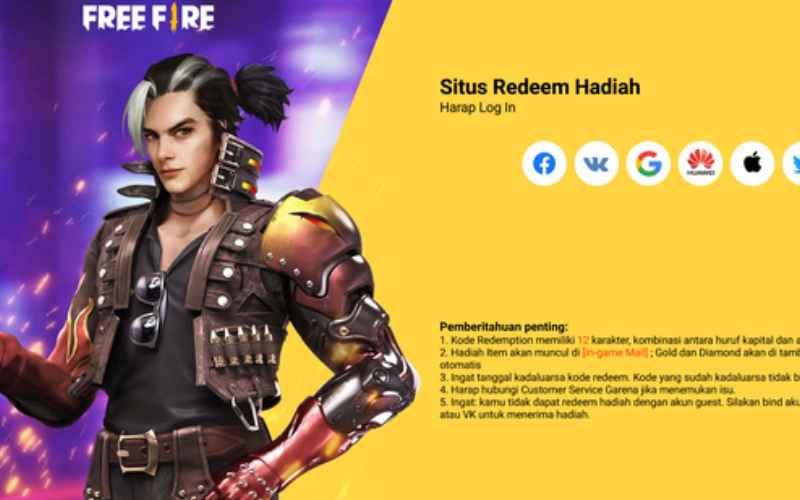 Kode Redeem FF Hari Ini Sabtu 14 Oktober 2023 Kejutan Akhir Pekan Free Fire