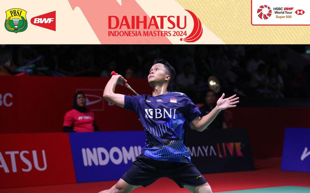 Jadwal Semifinal Indonesia Masters 2024 Hari Ini, Anthony Ginting Jumpa Wakil Kanada