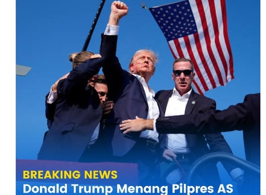 Donald Trump Deklarasikan Kemenangan Dalam Pilpres Amerika 2024, Pidato di Podium