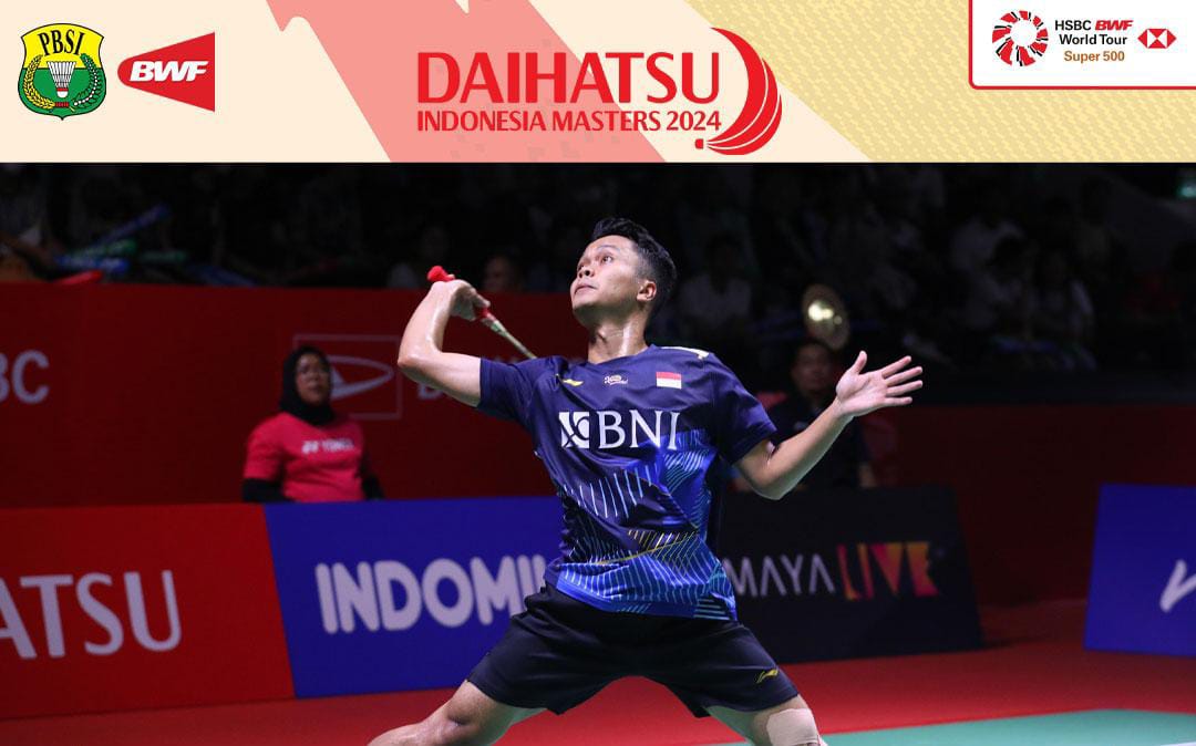 Hasil Indonesia Masters 2024: Ginting Lolos Perempat Final Usai Singkirkan Wakil Malaysia