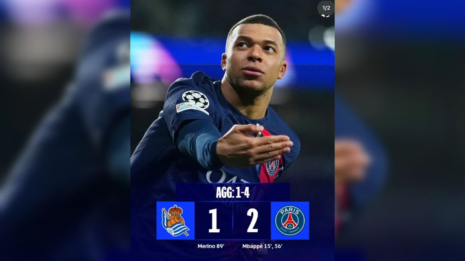 Hasil Liga Champions: PSG Taklukkan Real Sociedad 2-1, Kylian Mbappe Cetak 2 Gol