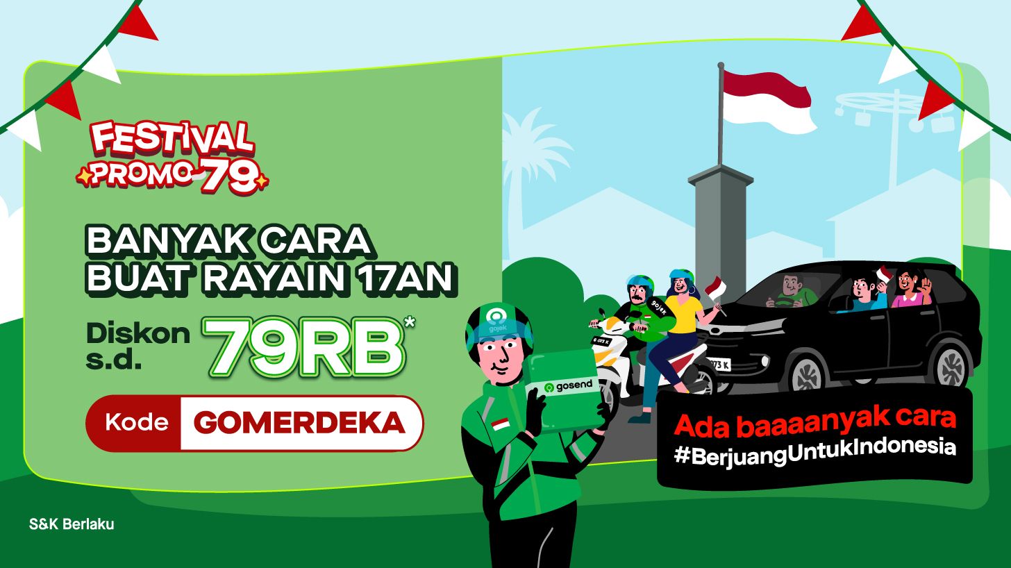 Promo Ceria Gojek Agustus 2024, Ada Diskon Hingga Rp79 Ribu Bebas Pergi dan Kirim Barang