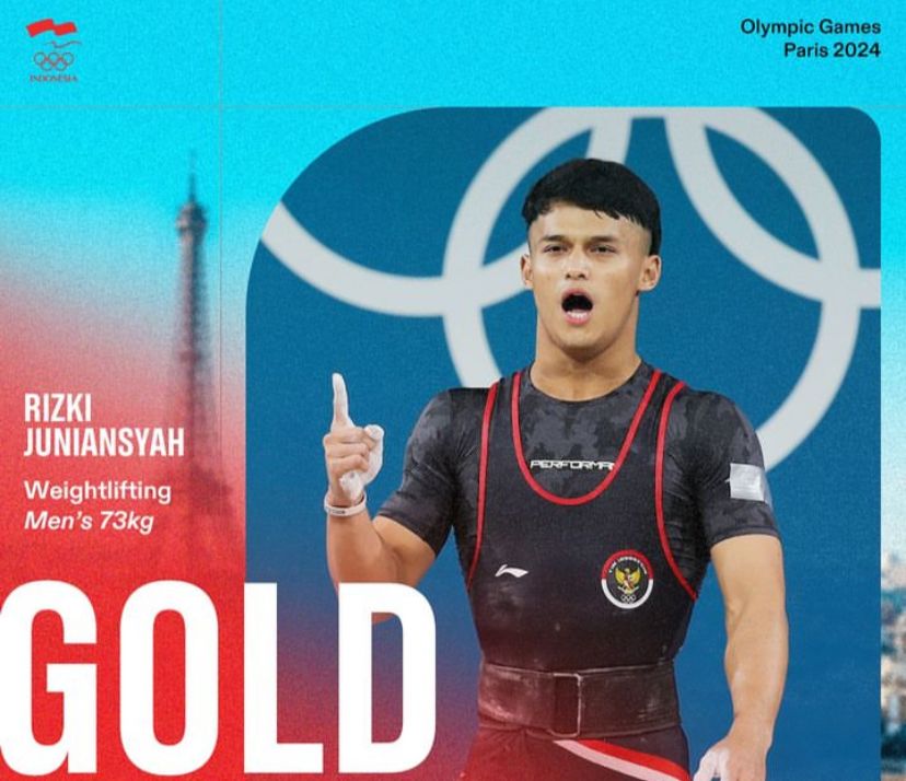 Profil Rizki Juniansyah Atlet Angkat Besi Peraih Emas Kedua Indonesia di Olimpiade Paris 2024 